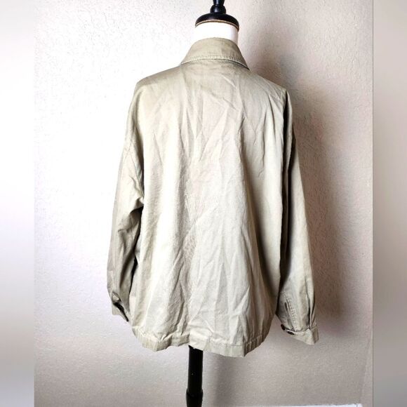 Brooks Brothers 346 Sheep Logo Basic Cotton Jacket Khaki Mens Size L - Picture 2 of 7